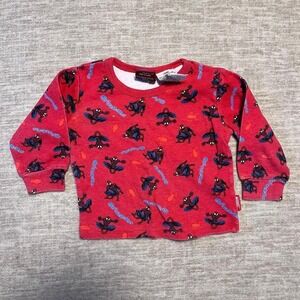 Marvel Spider-Man Baby Long Sleeve Shirt Red Size 12M All Over Print Cotton